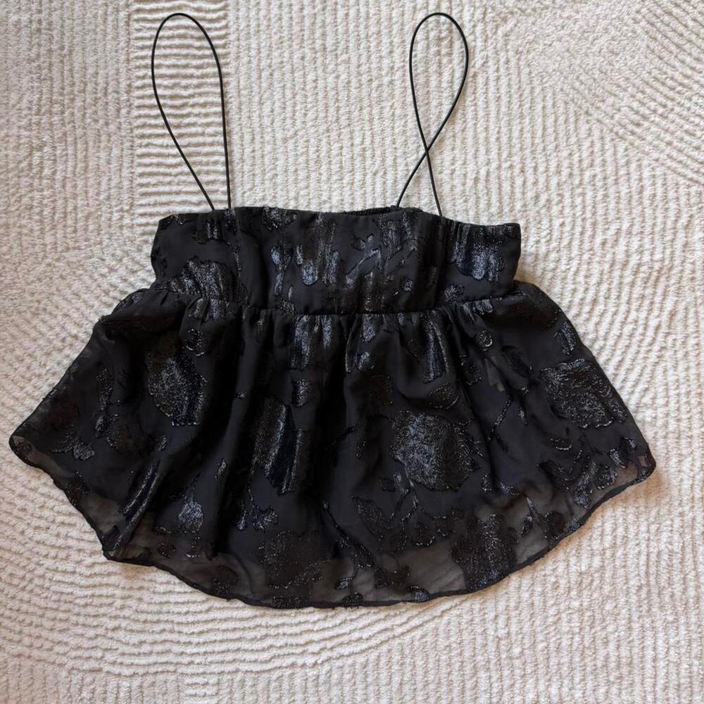 Urban outfitters black lace cami top